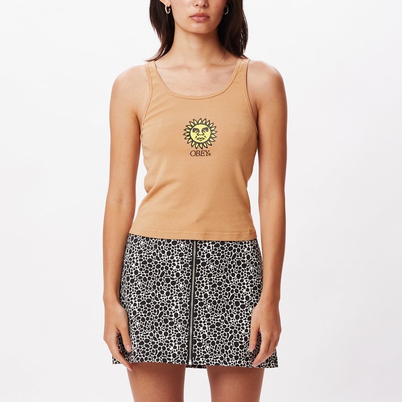 OBEY WOMENS TANK – SUNSHINE VISUALS – RABIT PAW SMALL