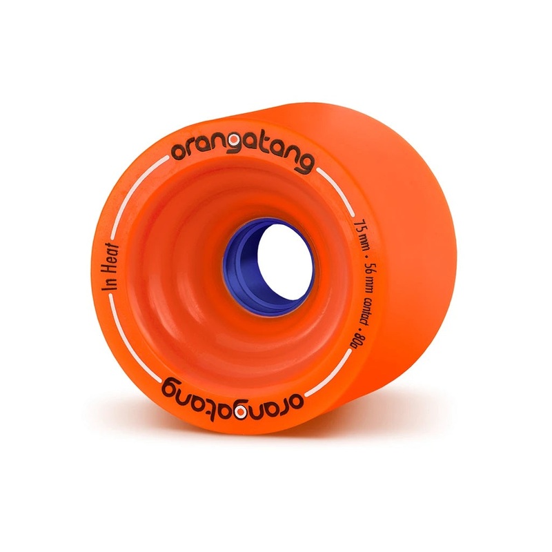 Orangatang In Heat 75mm 80a Orange Longboard Wheels (Set of 4)
