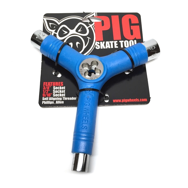 Pig Tri-Socket Skate Tool – Neon Blue