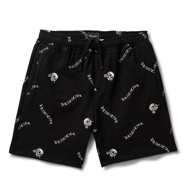 Primitive Rogue Black Fleece Shorts S