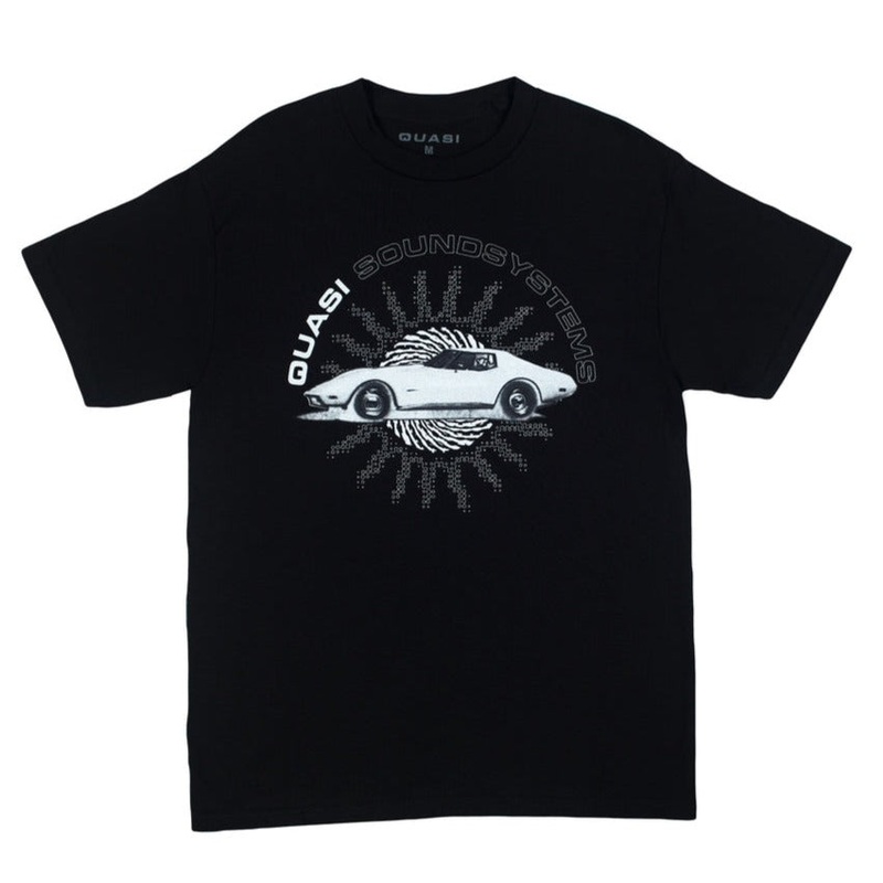QUASI HEADPHASE TEE BLACK MEDIUM
