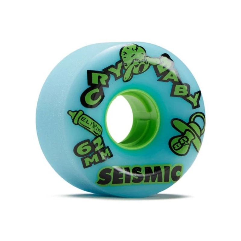 Seismic Cry Baby Elixir Wheels 62mm 88a – Blue (Set of 4)