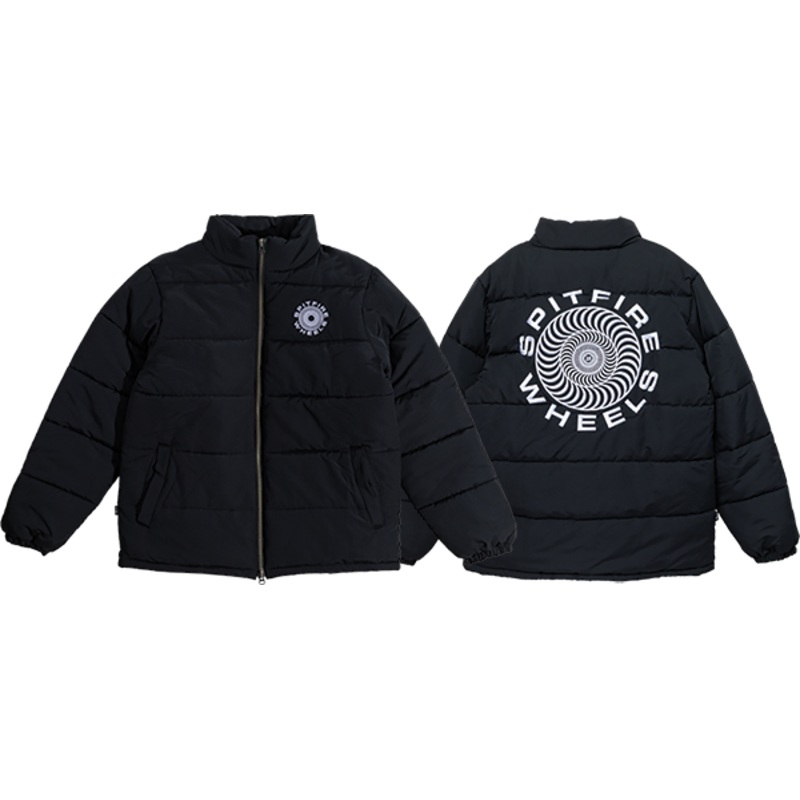 SF CLASSIC 8 SWIRL PUFF JACKET /WT BLK S 7.0″