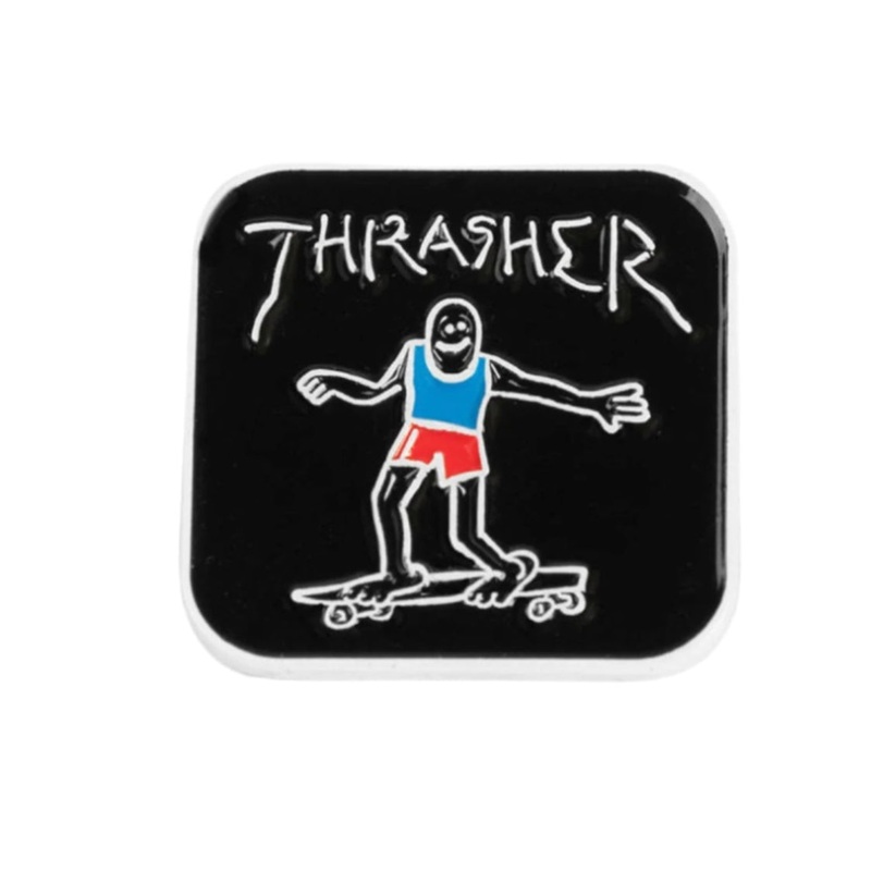 THRASHER GONZ LABEL LAPEL PIN