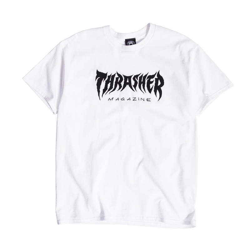 Thrasher Metal T-Shirt M White/Black