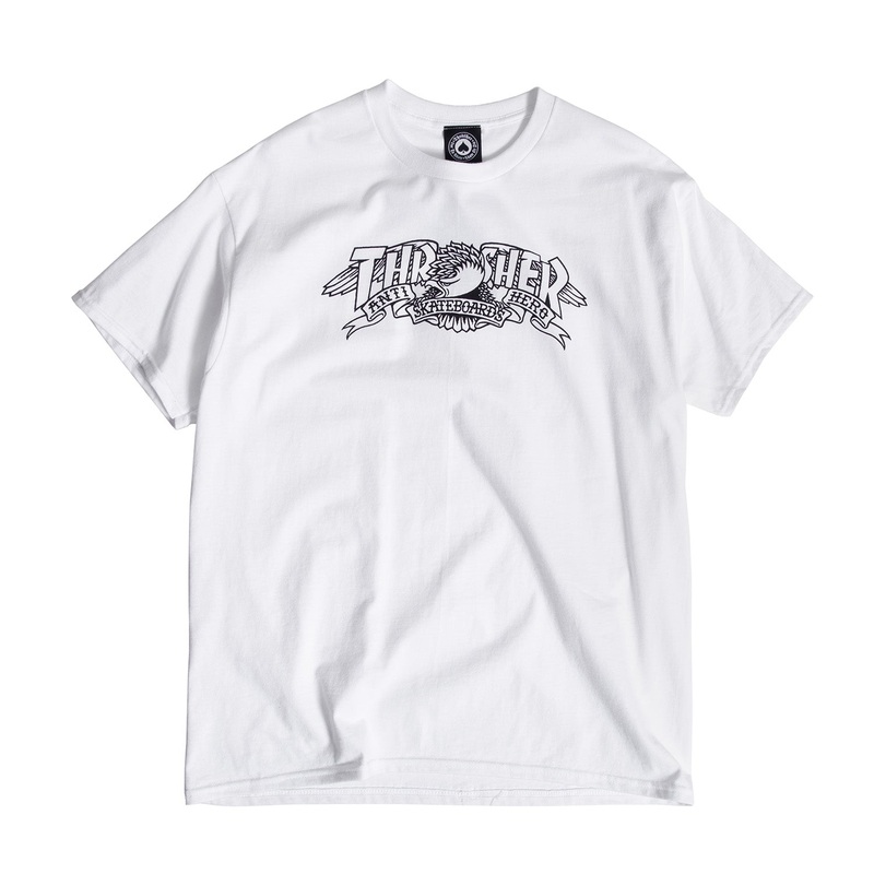 Thrasher X Antihero Mag Banner T-Shirt S White