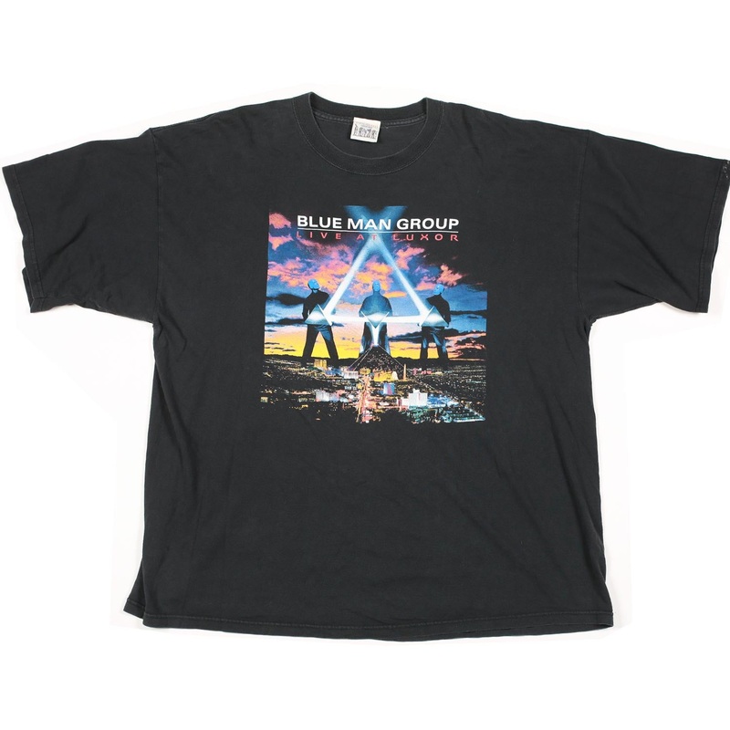 Vintage Blue Man Group Luxor Hotel Black Tee XXL