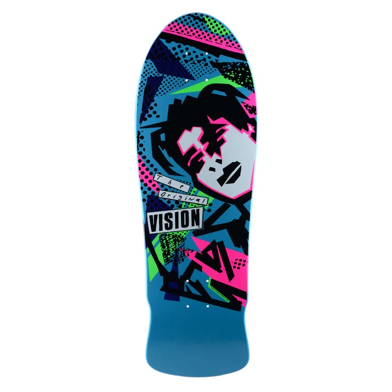 Vision Original MG Skateboard Deck – 10″ Blue/Pink