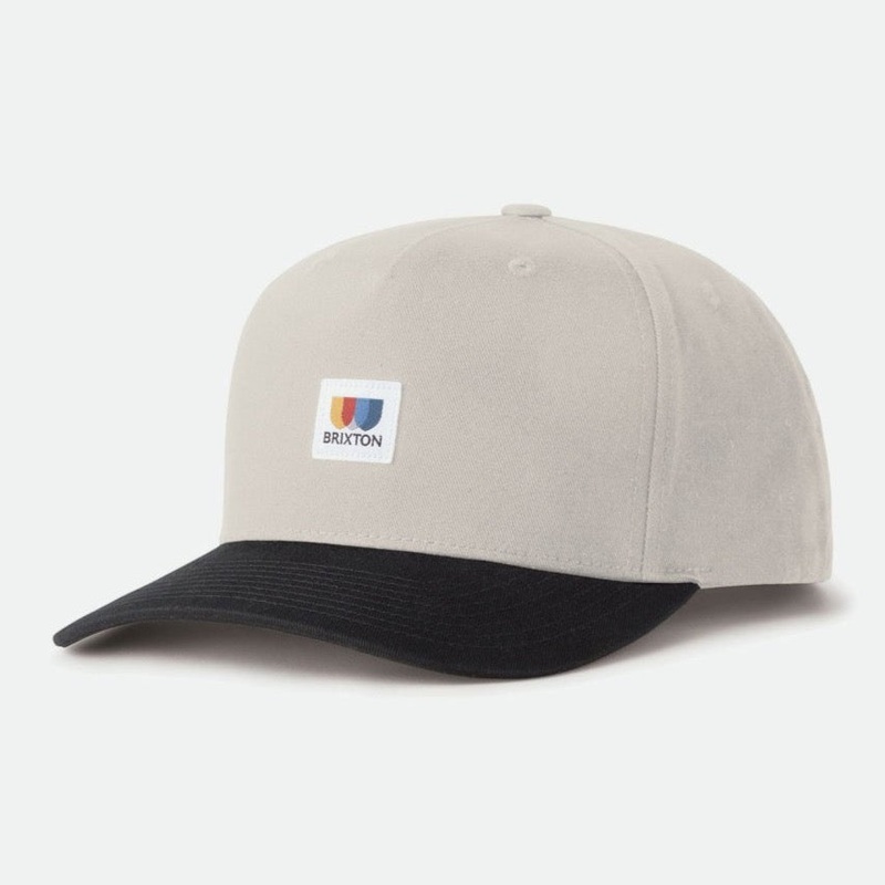 BRIXTON ALTON C MEDIUM PROFILE SNAPBACK BEIGE/BLACK