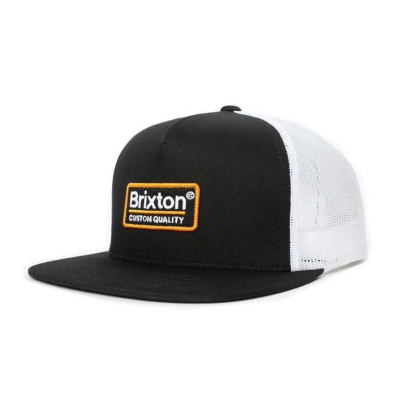 BRIXTON PALMER MESH CAP – BLACK/WHITE/GOLD