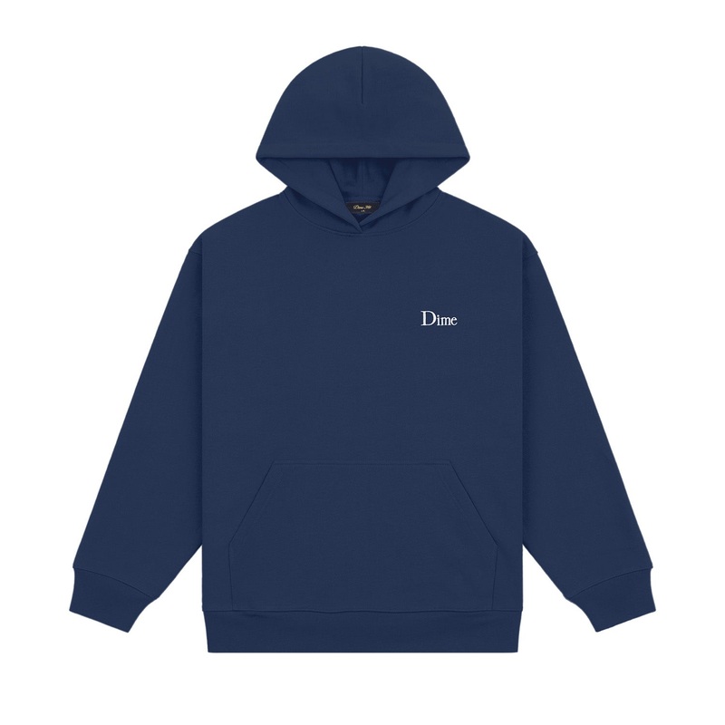 Dime Small Logo Hooded Sweatshirt M Navy