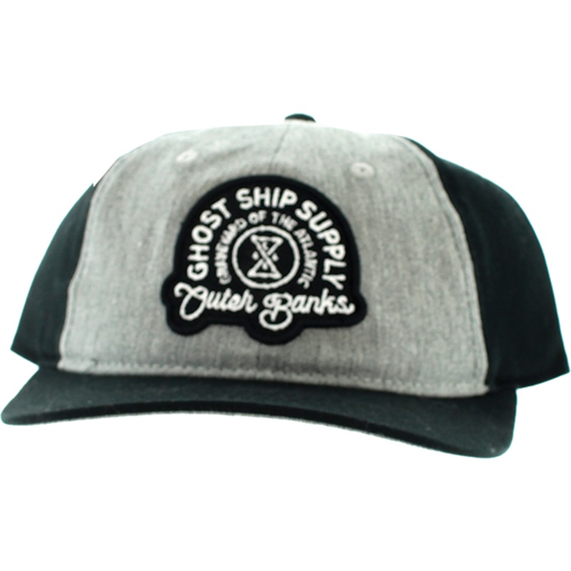GHOST/SHIP INSIGNIA COTTON HAT ADJ-BLACK/GREY