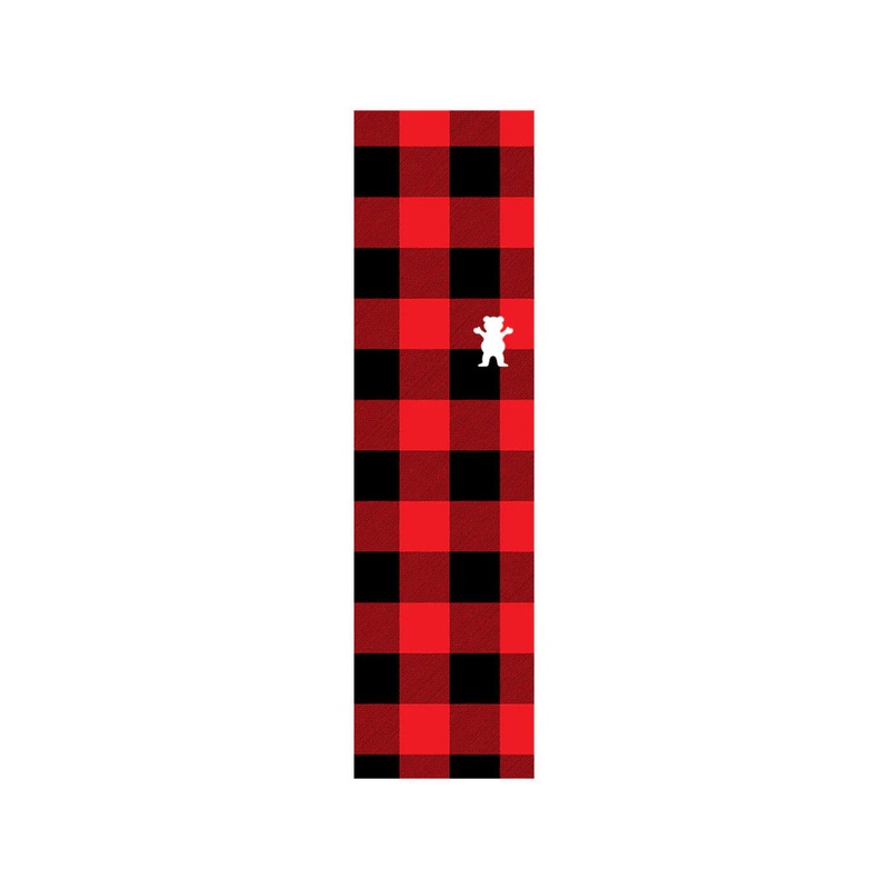 Grizzly Griptape Lumberjack Plaid Single Sheet – Red