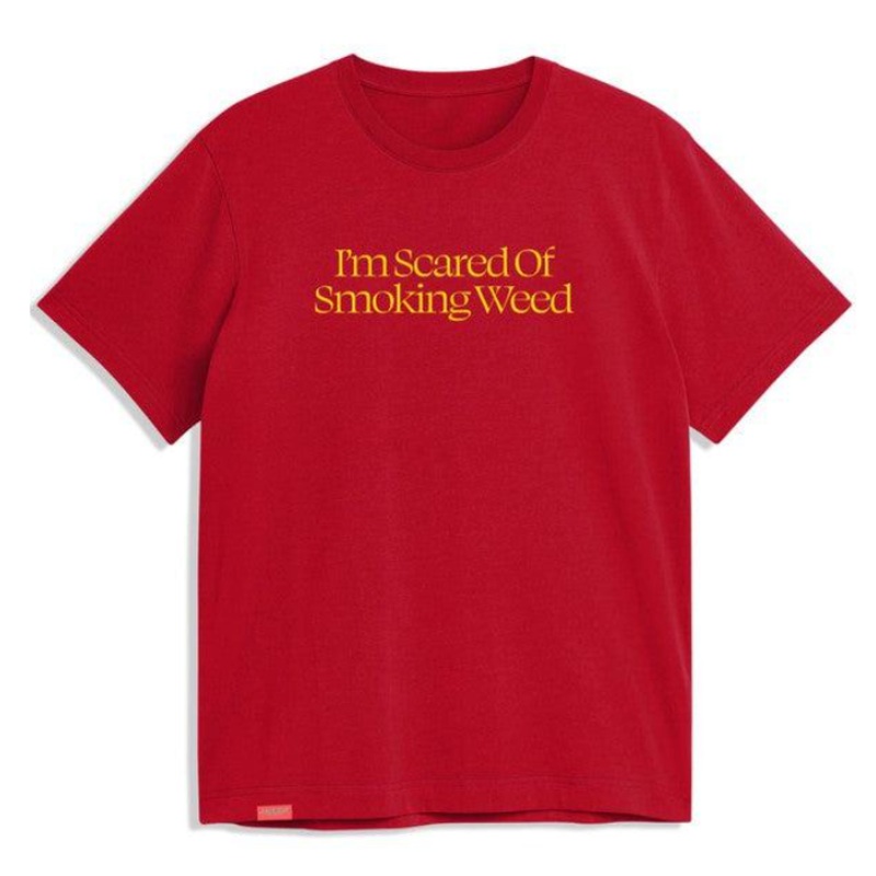 JACUZZI SCARED WEED PREMIUM TEE SCARLET RED SMALL