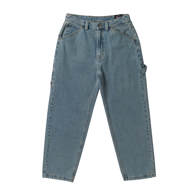 Krooked Koffin Carpenter Pants 30 Light Blue Wash