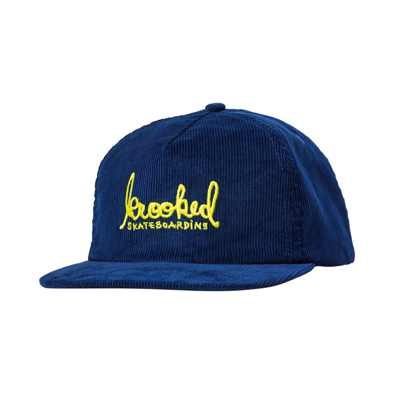 Krooked Skript Snapback Hat O/S Blue/Yellow