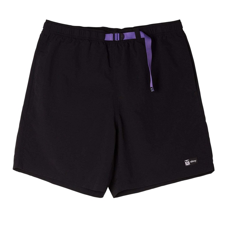 OBEY EASY RELAXED TRACK SHORT BLACK SMALL