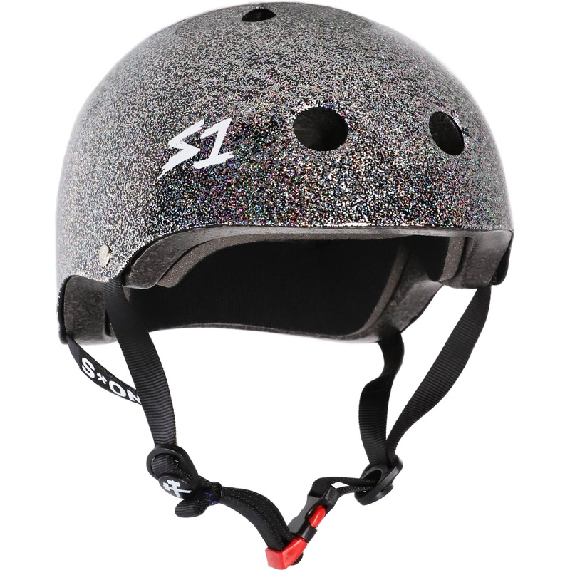S1 Mini Lifer Helmet – Double Black Gloss Glitter X-Small (18.5″) Grey