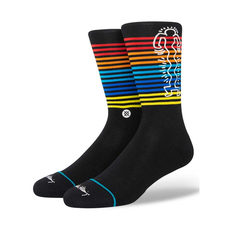 STANCE SOCKS HARING WIGGLES BLACK MEDIUM