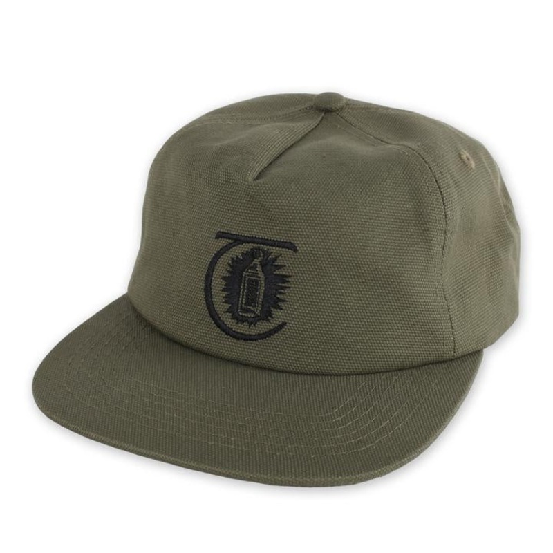 THEORIES LANTERN CANVAS STRAPBACK HAT MILITARY GREEN