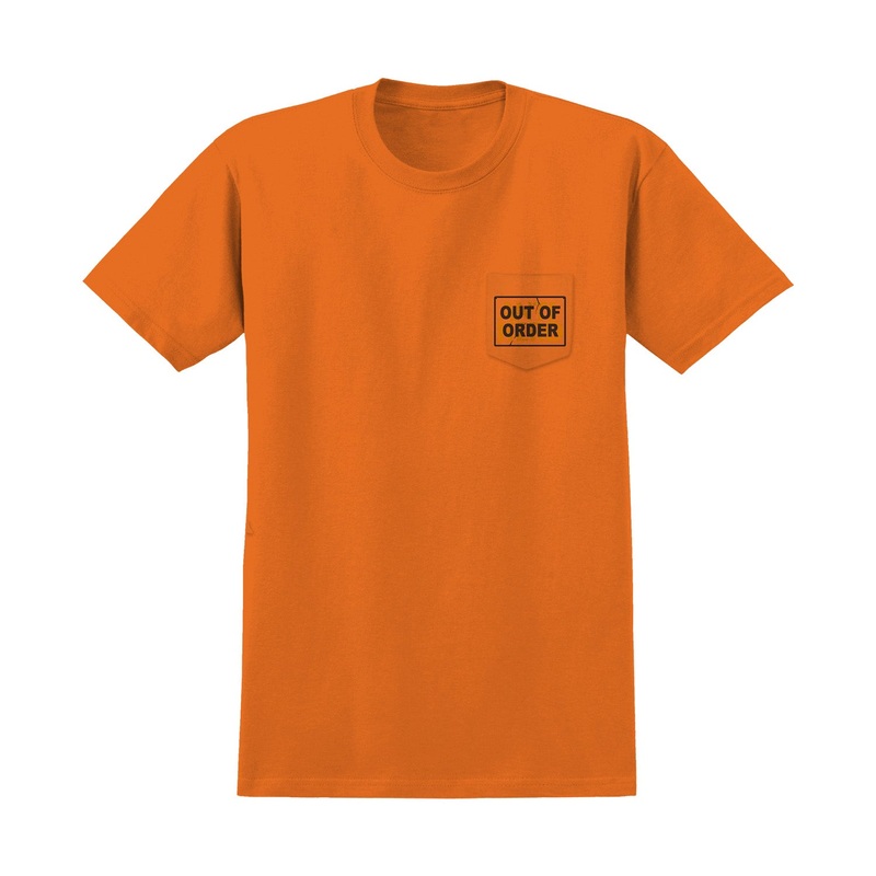Antihero Out Of Order Pocket T-Shirt S Safety Orange