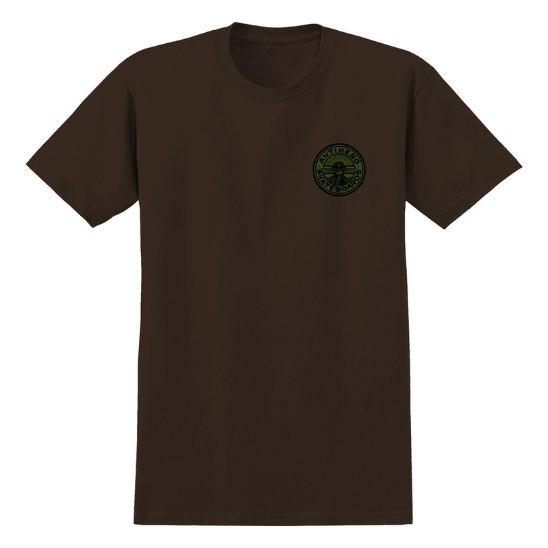 ANTIHERO STAY READY CHEST T-SHIRT DARK CHOCOLATE MEDIUM