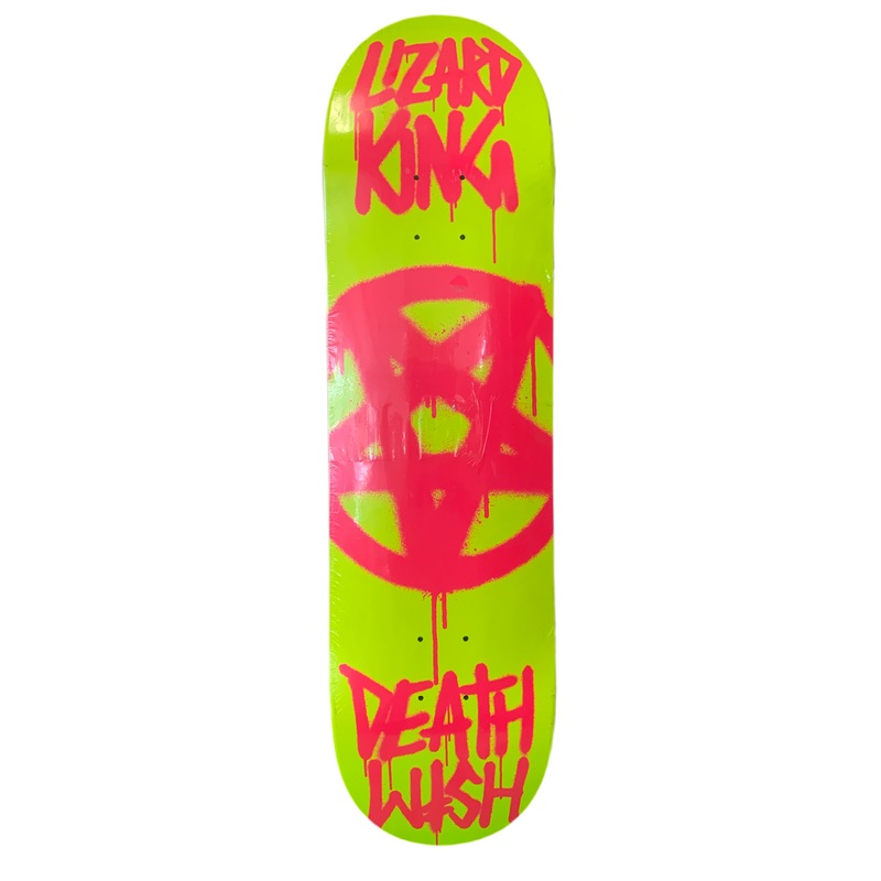 Deathwish Lizard King Neon Pentagram Spray 8.25″ Classic Skateboard Deck