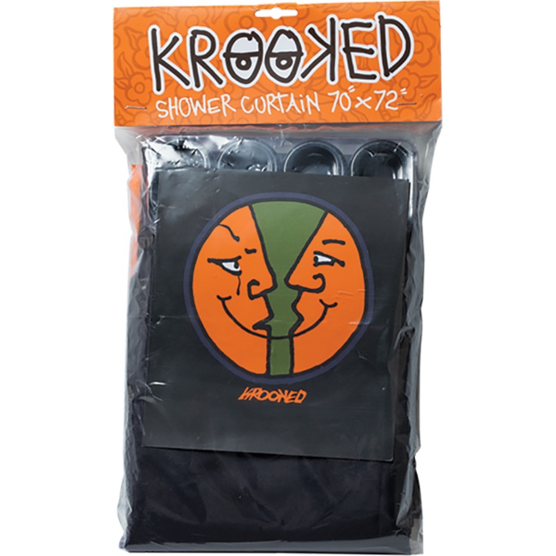KRK MOONSMILE SHOWER CURTAIN BLACK