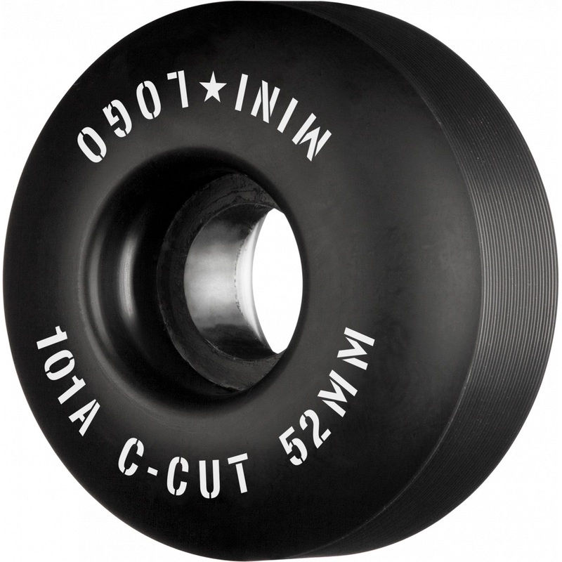 Mini Logo Wheels C-Cut “2” 52mm 101a – Black (Set of 4)
