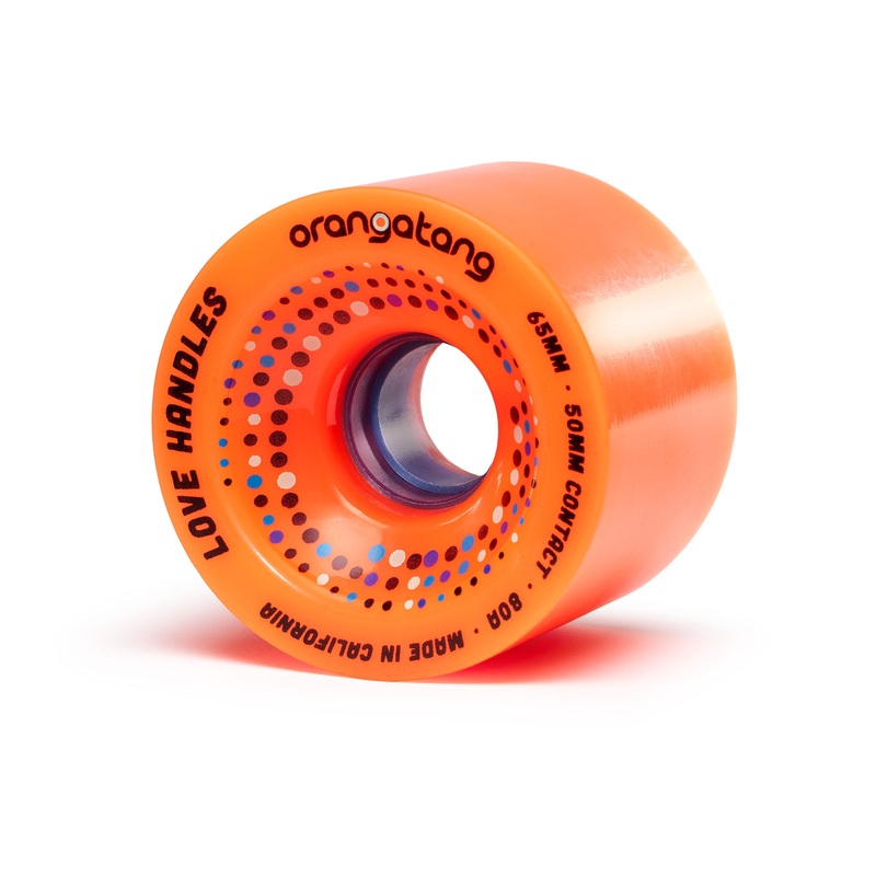 Orangatang Love Handles 65mm 80a Longboard Wheels – Orange (Set of 4)