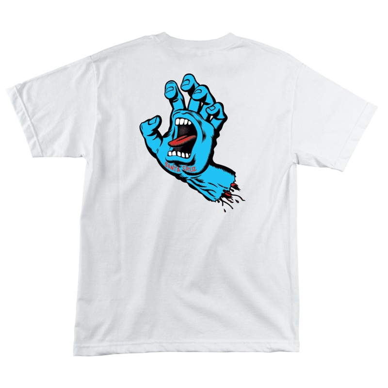 SANTA CRUZ T-SHIRT SCREAMING HAND WHITE MEDIUM