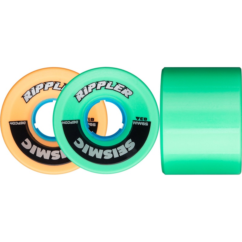 Seismic: 59mm Rippler Longboard Skateobard wheels 59mm Square Lip 81a Mango Defcon