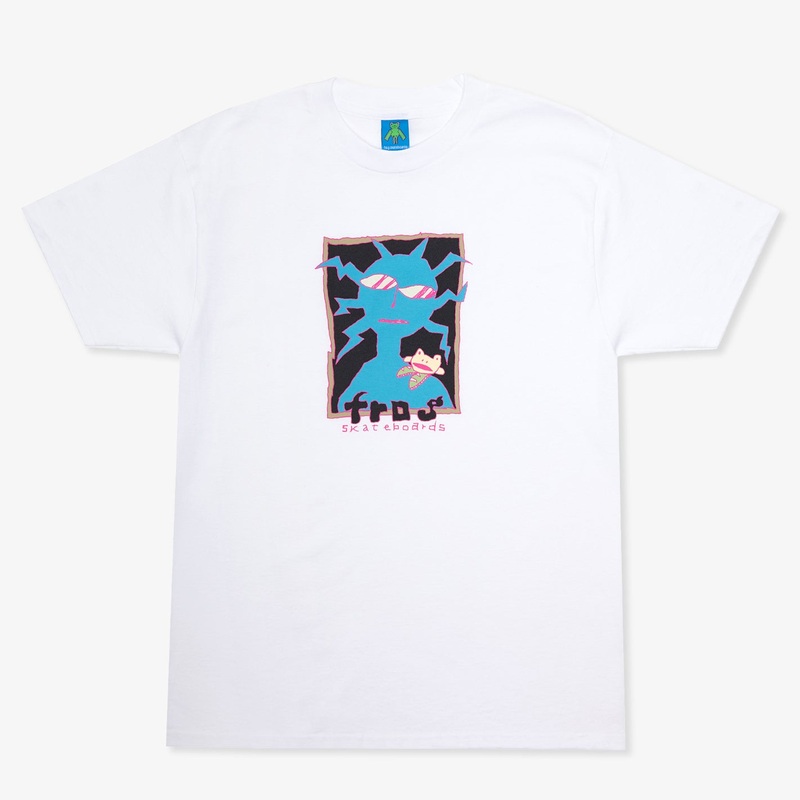 Shoulder Frog T-Shirt (White) SMALL