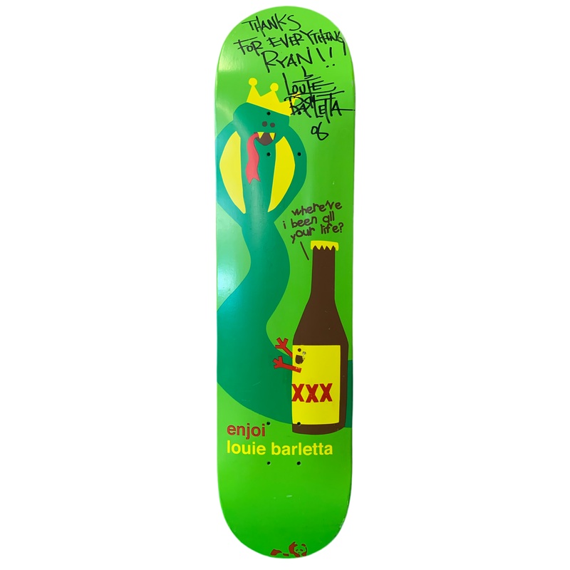 Enjoi Louie Barletta Signed King Cobra 7.75″ Classic Skateboard Deck