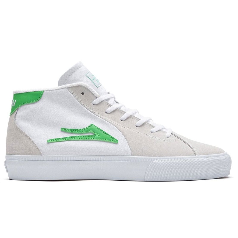 LAKAI FLACO II MID WHITE SUEDE 8