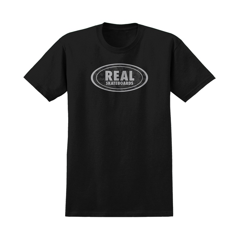 Real Oval T-Shirt XS Black/Grey/Black