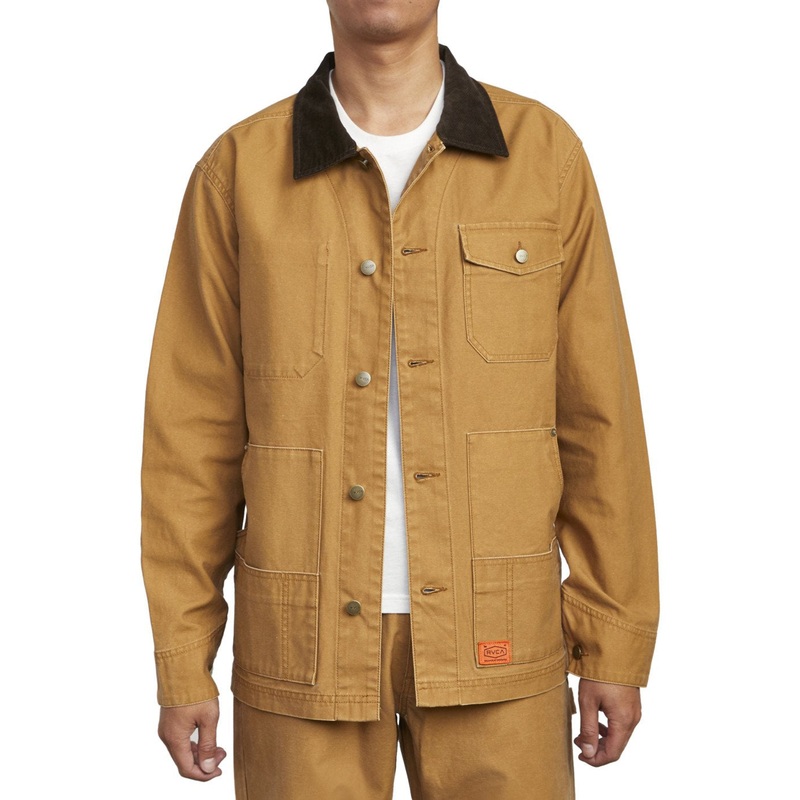 RVCA Chainmail Chore Jacket – Camel Small