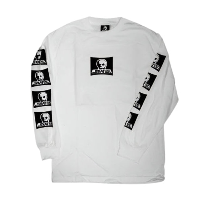 SKULL SKATES SURF BOX LOGO LONGSLEEVE WHITE SMALL