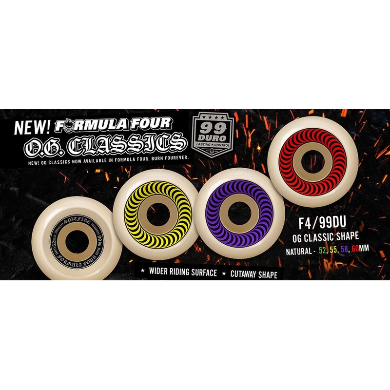 Spitfire F4 99D OG Classic Wheels – Natural 52mm