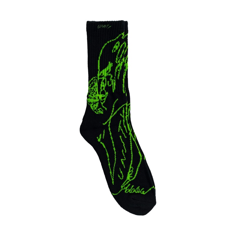 Unity Glow Socks O/S Black/Green