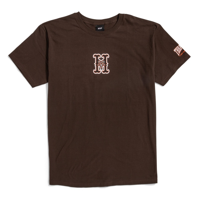 HUF SUNNYDALE T-SHIRT CHOCOLATE MEDIUM