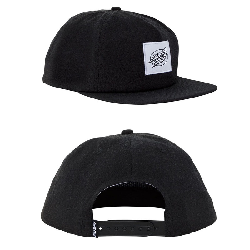 SANTA CRUZ SNAPBACK OVAL DOT MONO BLACK
