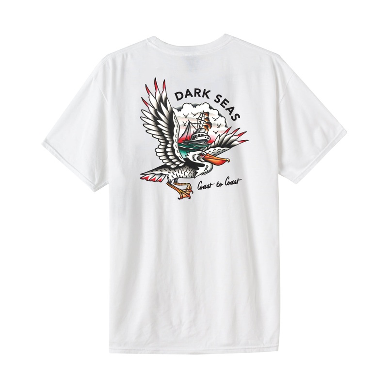 DARK SEAS PELICANS WATCH TEE WHITE SMALL