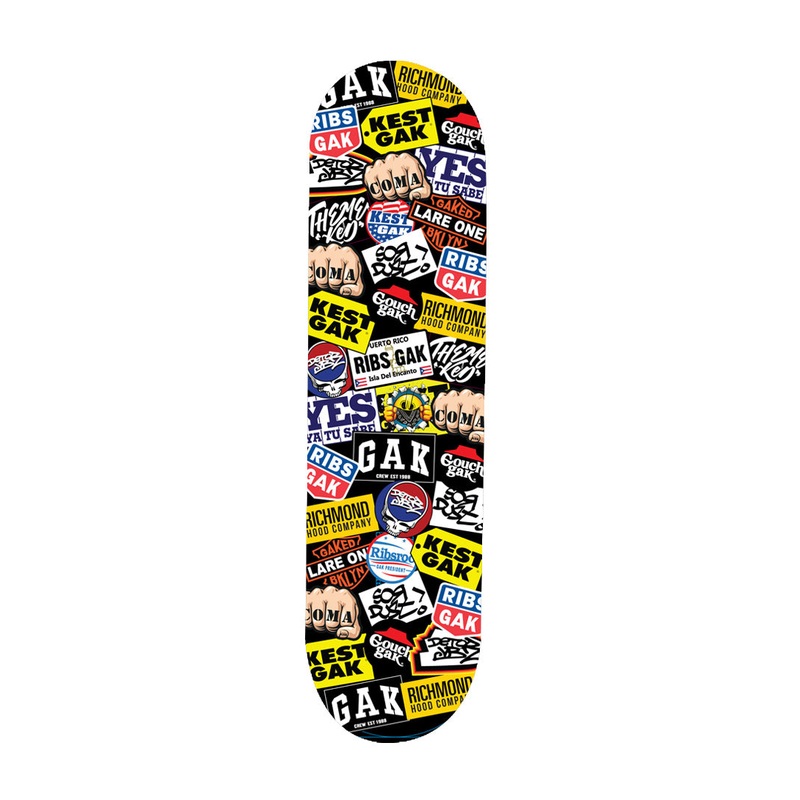 GAK Crew Skateboard Deck – Oakwood Shape 8.125
