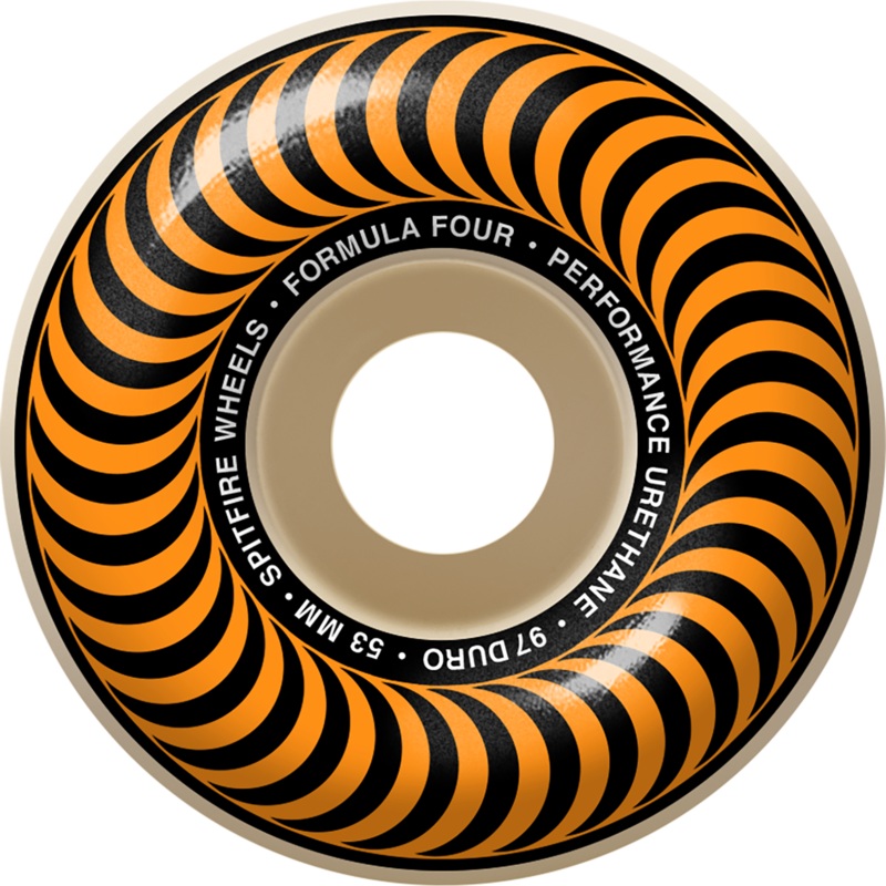 Spitfire Wheels F4 Classic 53mm 97a – Natural/Orange (Set of 4)