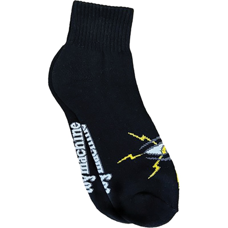 TM LIGHTENING EYE CREW SOCK BLACK S 1pr