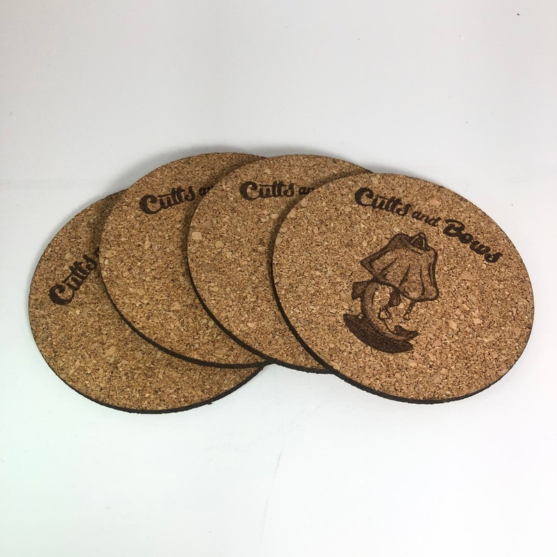 CUTTS AND BOWS COASTERS 4 PACK