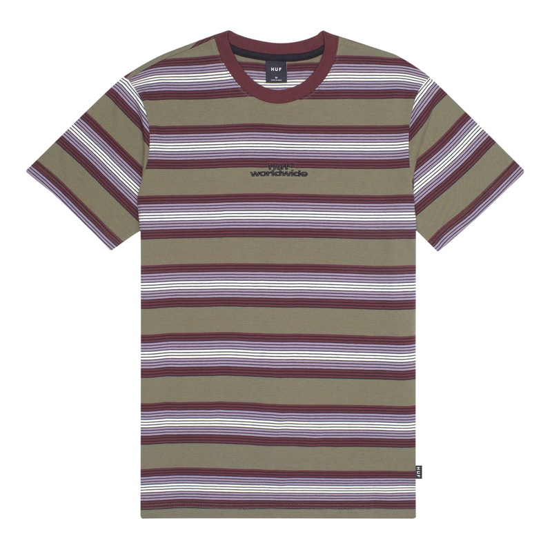 HUF TRAVIS SS KNIT TOP RAISIN MED