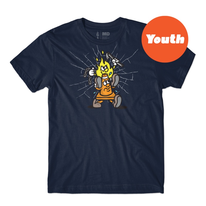 PYLON PILEY YOUTH TEE NAVY YOUTH MEDIUM