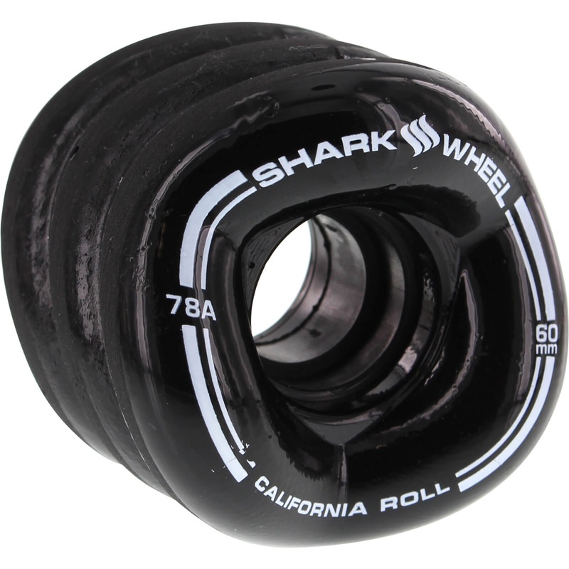 Shark Wheels California Roll 60mm 78a – Solid Black (Set of 4)